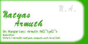 matyas armuth business card